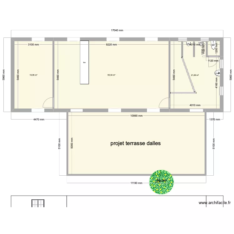 club house p&eacute;tanque. Plan de 0 pièce et 0 m2