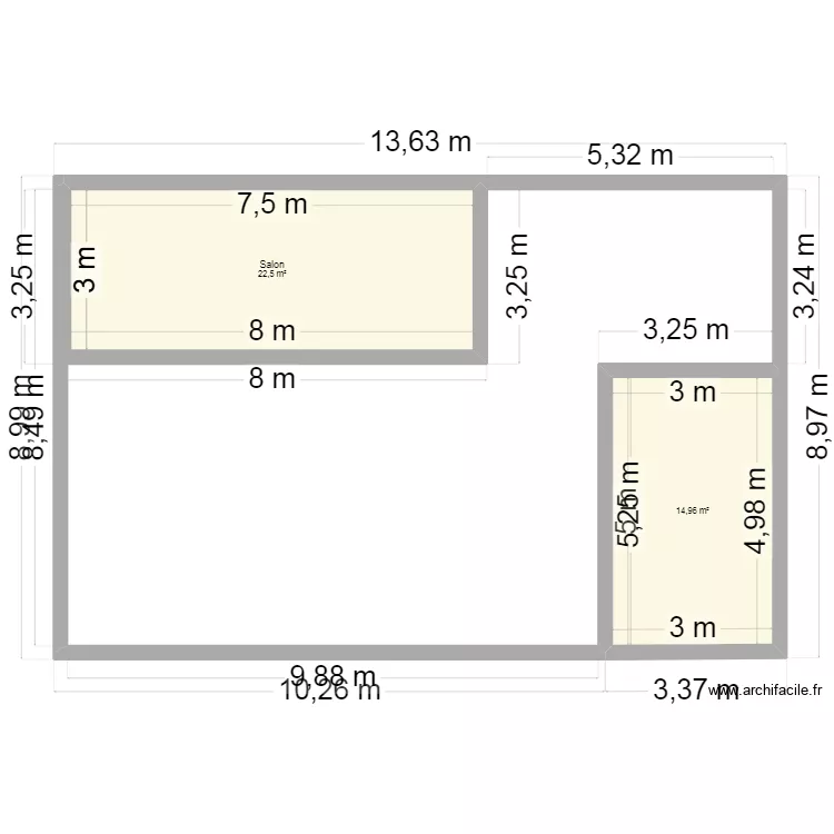 ophelie01. Plan de 2  et 37 m²