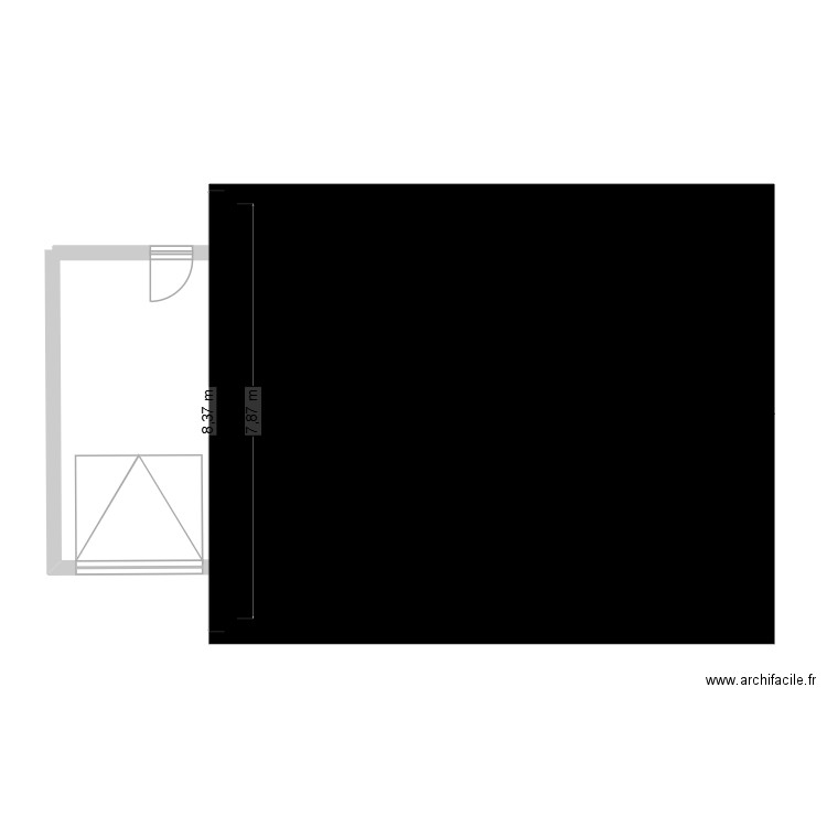Maison Pontaubault. Plan de 2 pièces et 73 m2