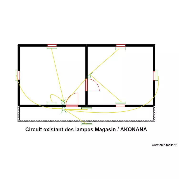 Circuit existant des lampes Magasin / AKONANA . Plan de Circuit existant des lampes Magasin / AKONANA . Plan de