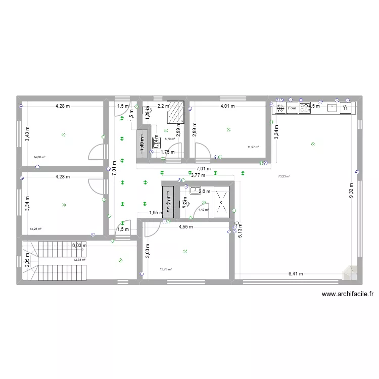Lukavica &eacute;lectricit&eacute; 3. Plan de 8 pièces et 151 m²