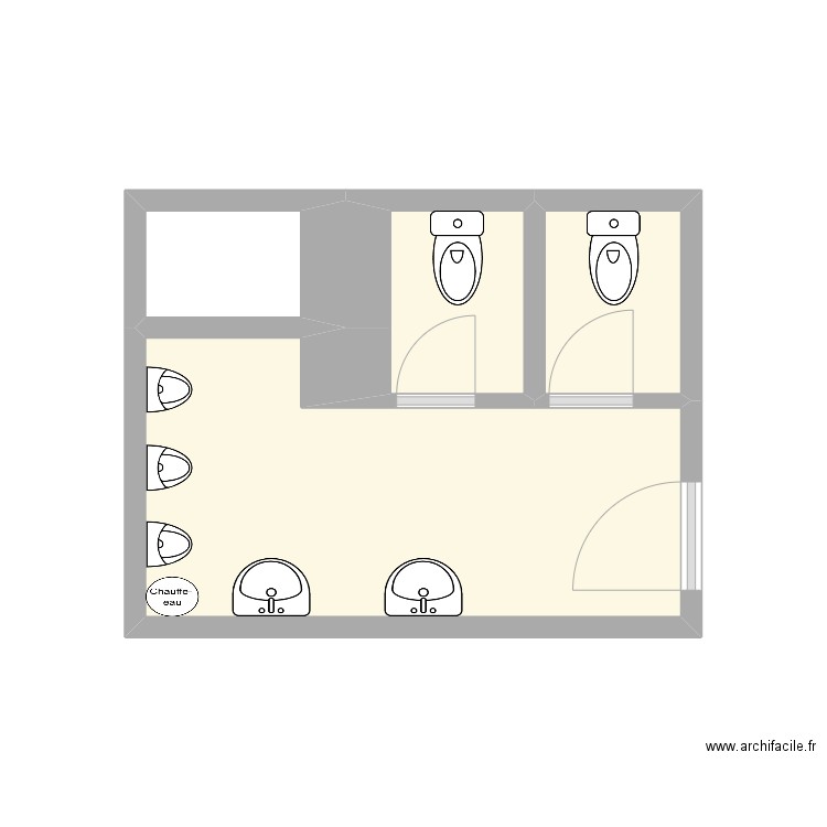 ERTF. Plan de 4 pièces et 10 m2