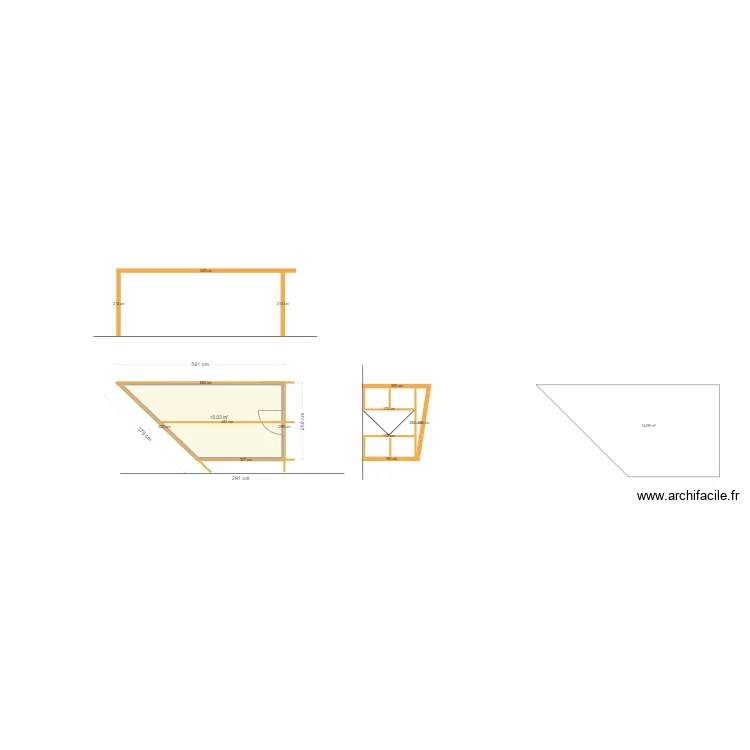 CABANNE DE JARDIN . Plan de CABANNE DE JARDIN . Plan de
