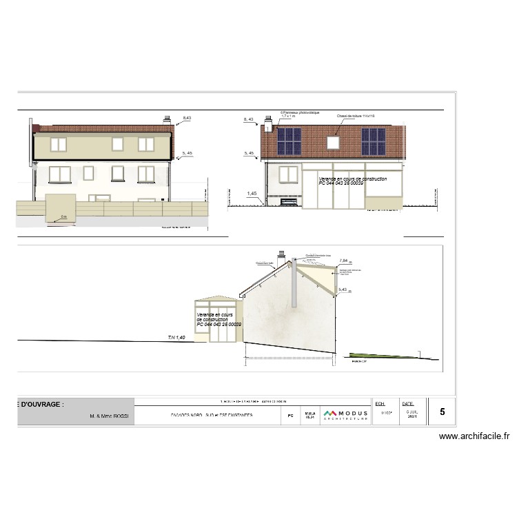 facade. Plan de 0 pièce et 0 m2