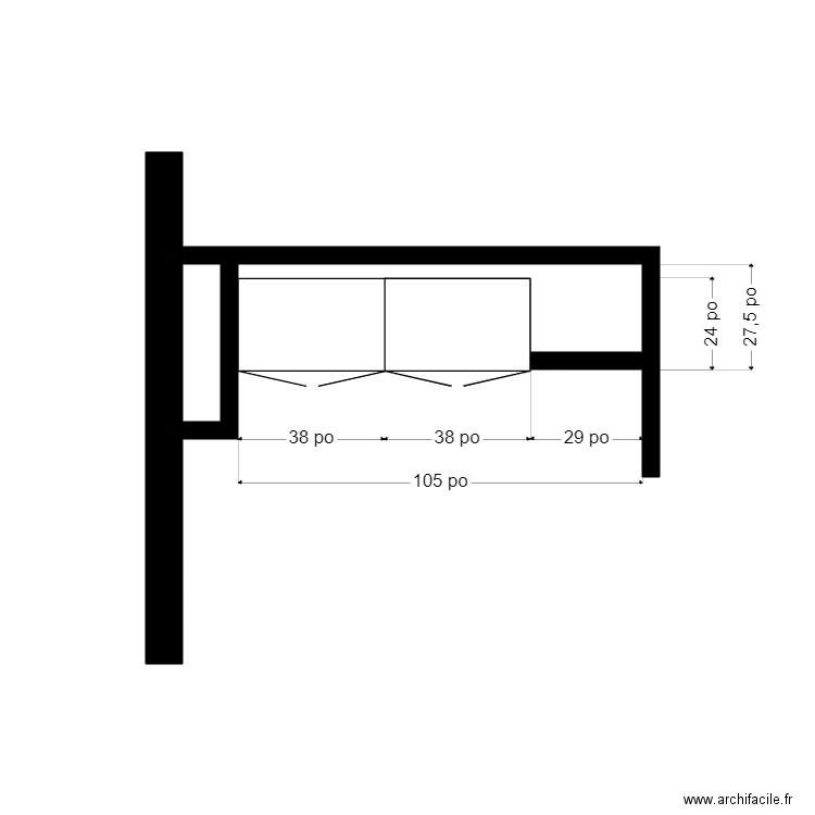St-Pierre invité. Plan de 1 pièce et 0 m2