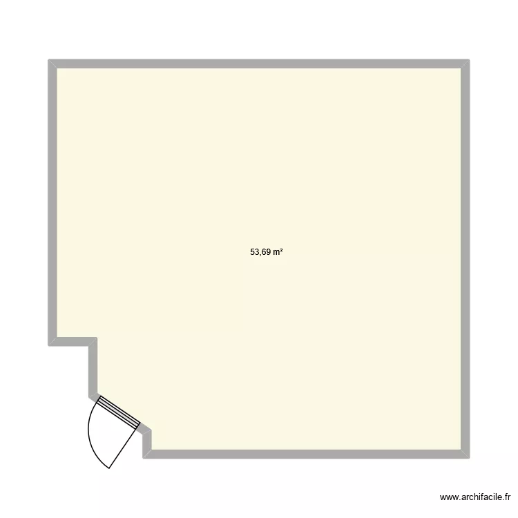 Plan Eco Lavage Avant Travaux. Plan de 1  et 54 m²