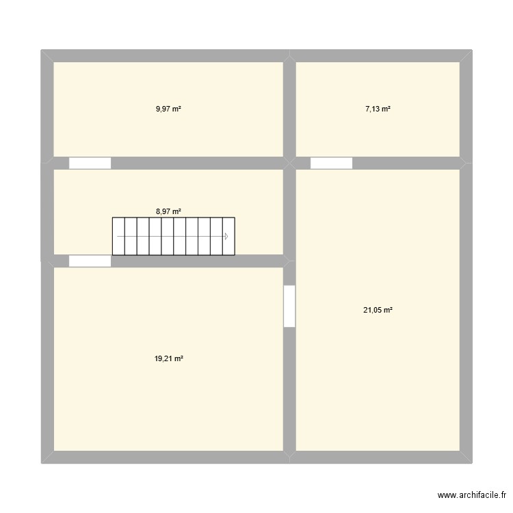 plan 3. Plan de 5 pièces et 66 m2