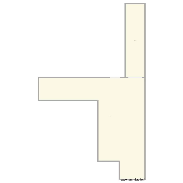 Magasin. Plan de 2  et 587 m²