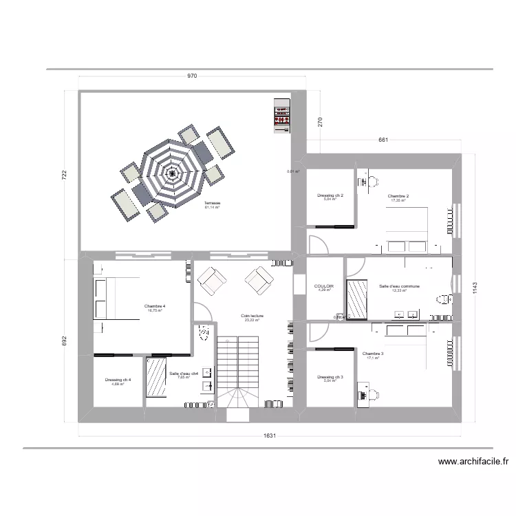HAUT 2. Plan de 13 et 175 m² HAUT 2. Plan de 13 et 175 m²