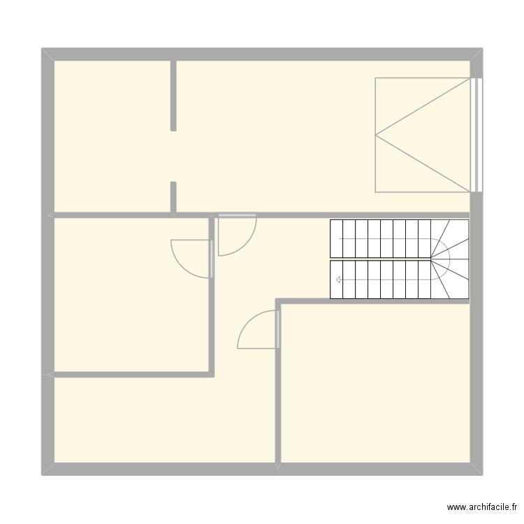 SOUS-SOL Mistrefi. Plan de 2 pièces et 72 m2