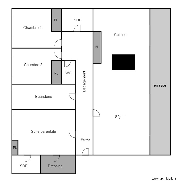 Plan Ktorza . Plan de 16 pièces et 356 m2