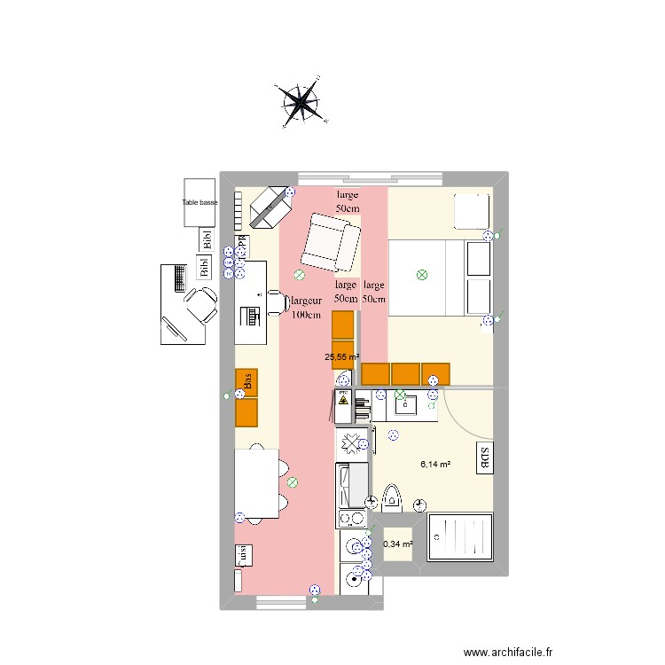 appart pelletan 30m2. Plan de 0 pièce et 0 m2