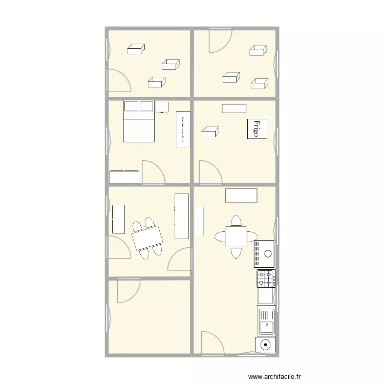 Domvast. Plan de 7  et 64 m²