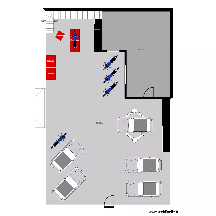 Projet garage. Plan de 2 et 250 m² Projet garage. Plan de 2 et 250 m²