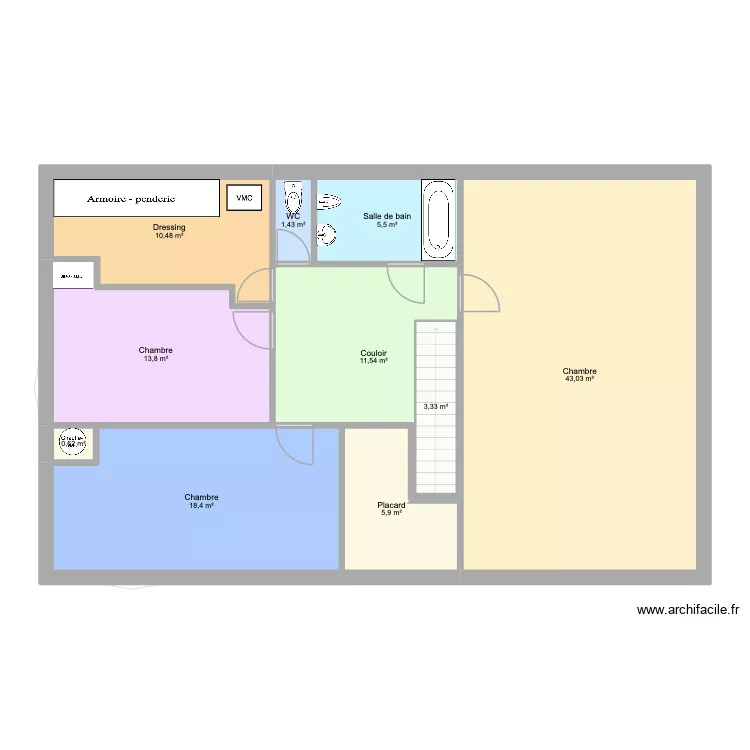 Torc&eacute;. Plan de 17  et 232 m²