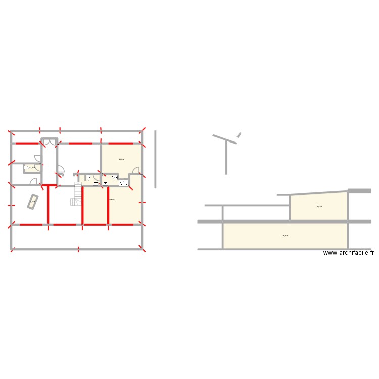 ccc. Plan de 10 pièces et 134 m2
