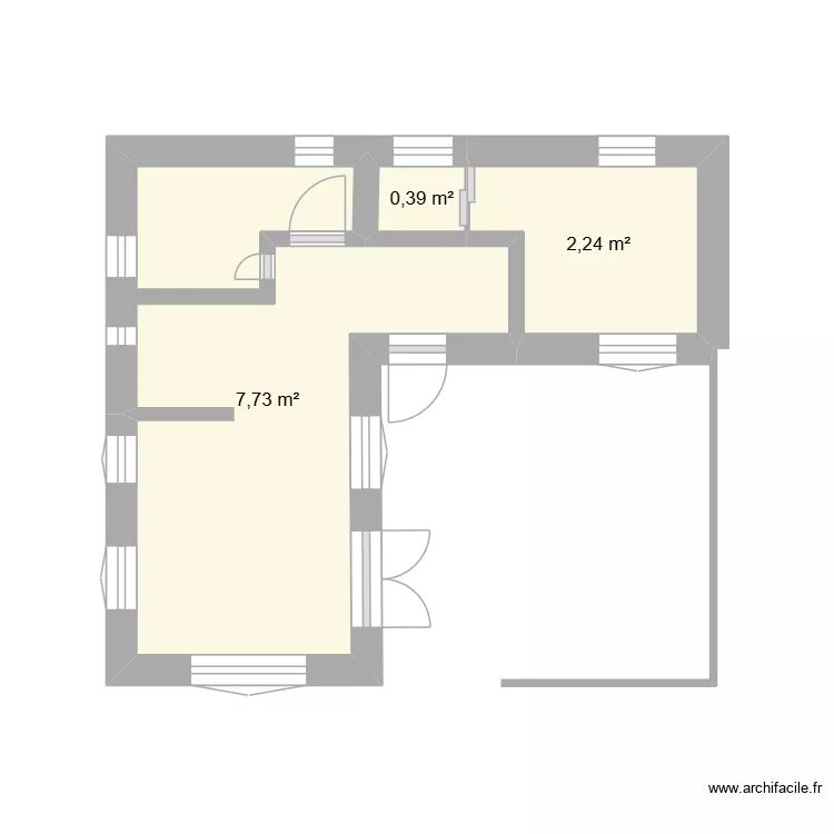 Mobil home. Plan de 3  et 10 m²