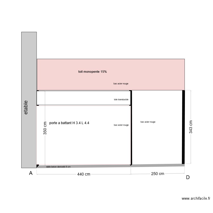 fzcade ouest. Plan de 0 pièce et 0 m2