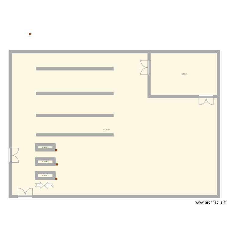 COLRUYT NIVOLAS VERMELLE. Plan de 5 pièces et 275 m2