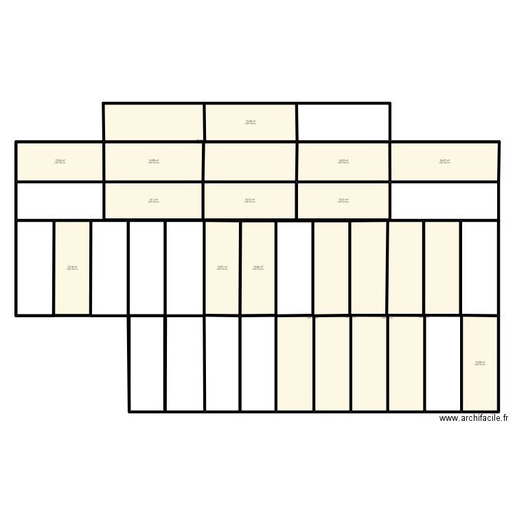 plan contener. Plan de 17 pièces et 300 m2