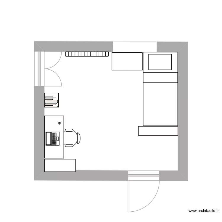 Chambre Simon. Plan de 