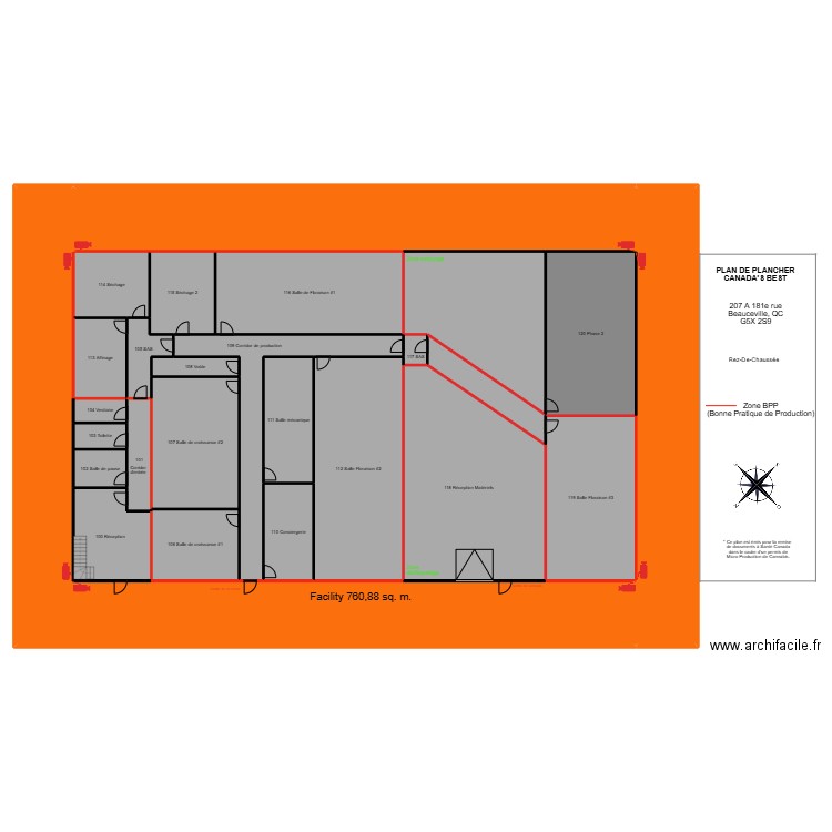 Outdoor cameras camera coverage. Plan de 26 pièces et 1285 m2