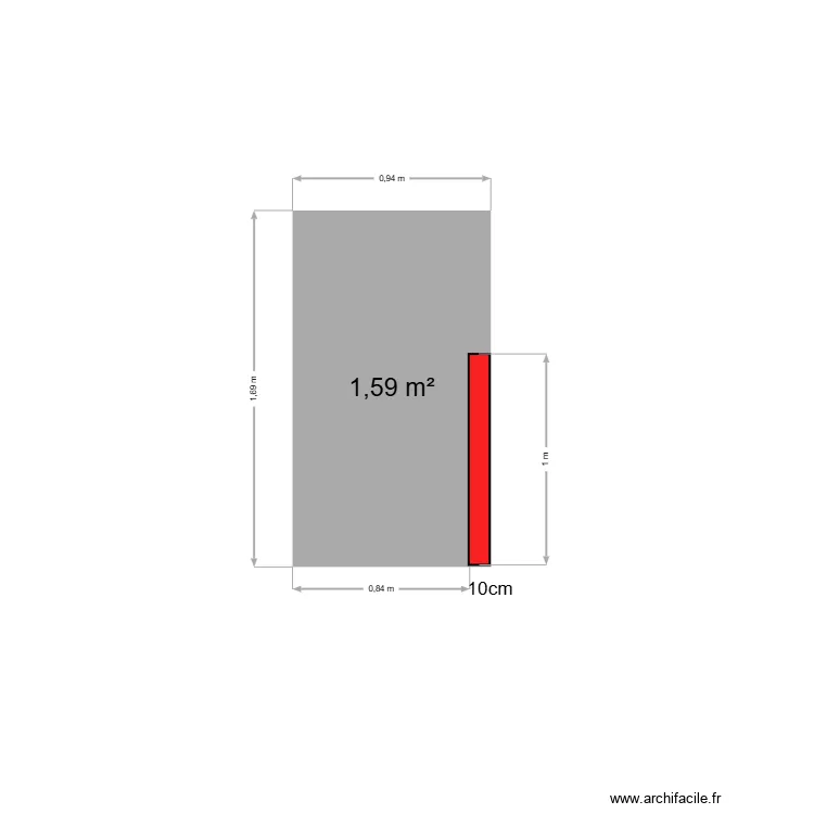 1 mur. Plan de 