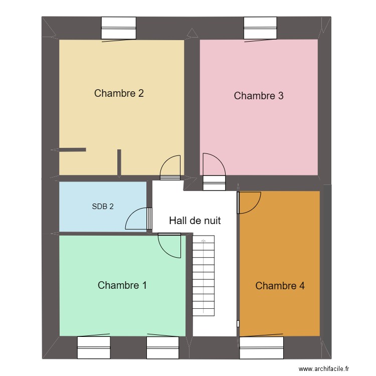 gite 1 1er  nu. Plan de 7 pièces et 82 m2