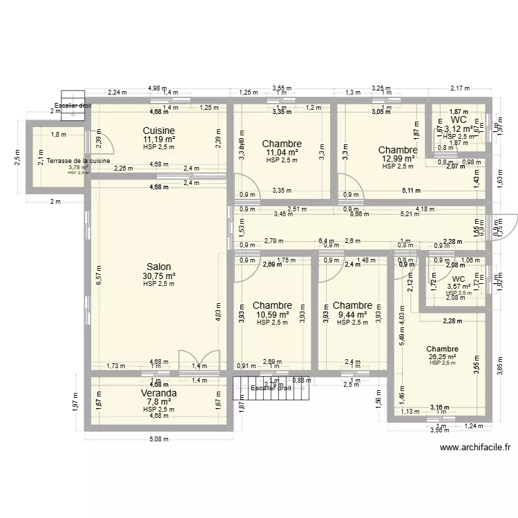 Villa Kaffo de 14*11,48 = 160,78 m2 avec la terrasse de la cuisine. Plan de 11 pièces et 131 m² Villa Kaffo de 14*11,48 = 160,78 m2 avec la terrasse de la cuisine. Plan de 11 pièces et 131 m²