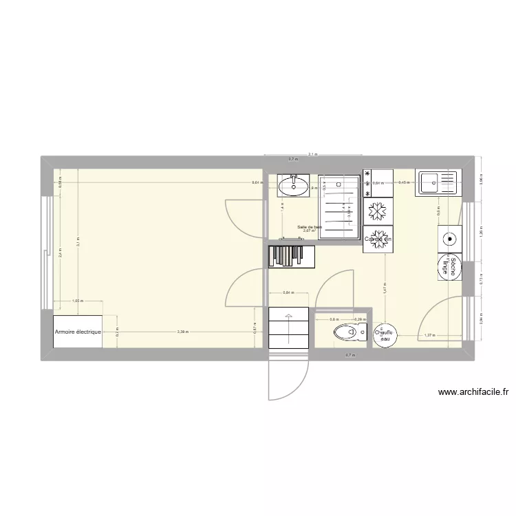 garage2. Plan de 2  et 36 m²