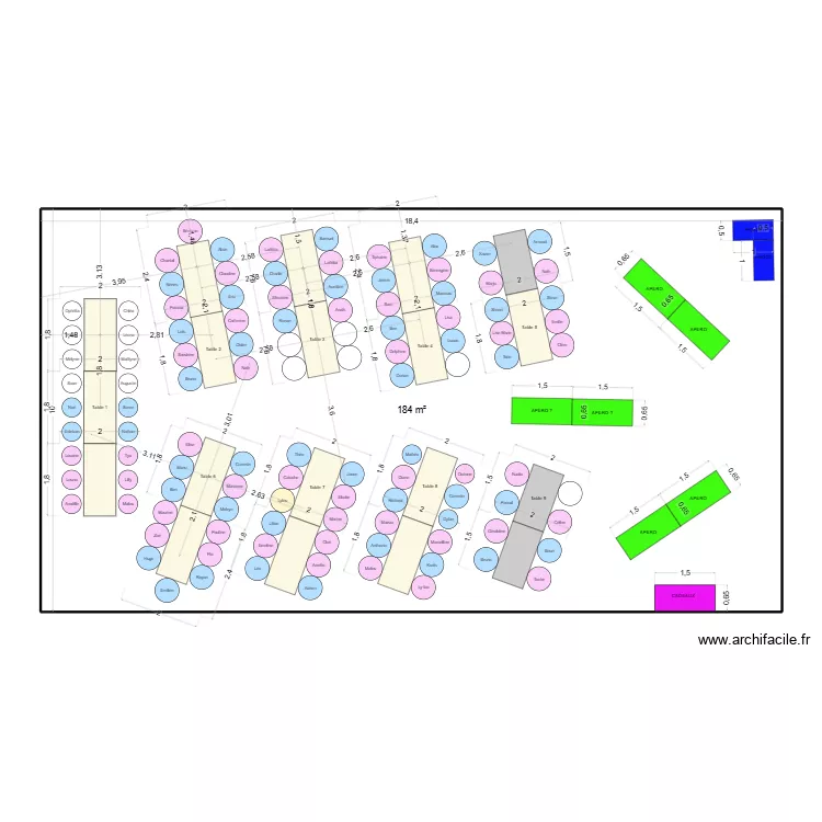 Plan 25 ans Lylou 20.01. Plan de 1 pièce et 184 m²