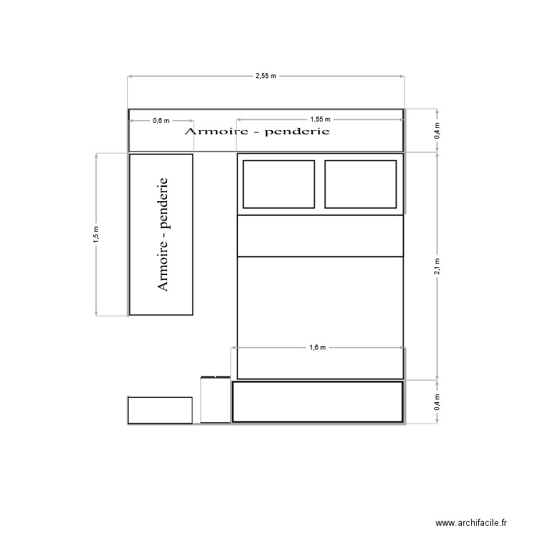 chambre. Plan de 0 pièce et 0 m2