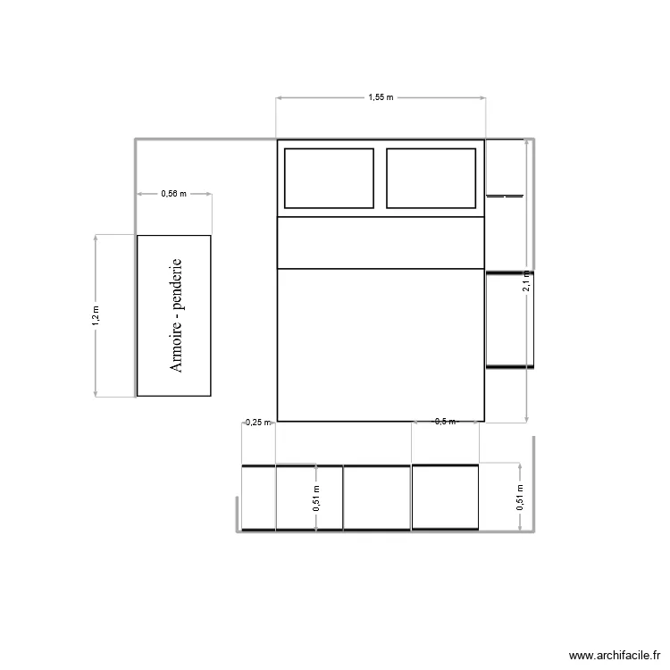 chambre. Plan de chambre. Plan de