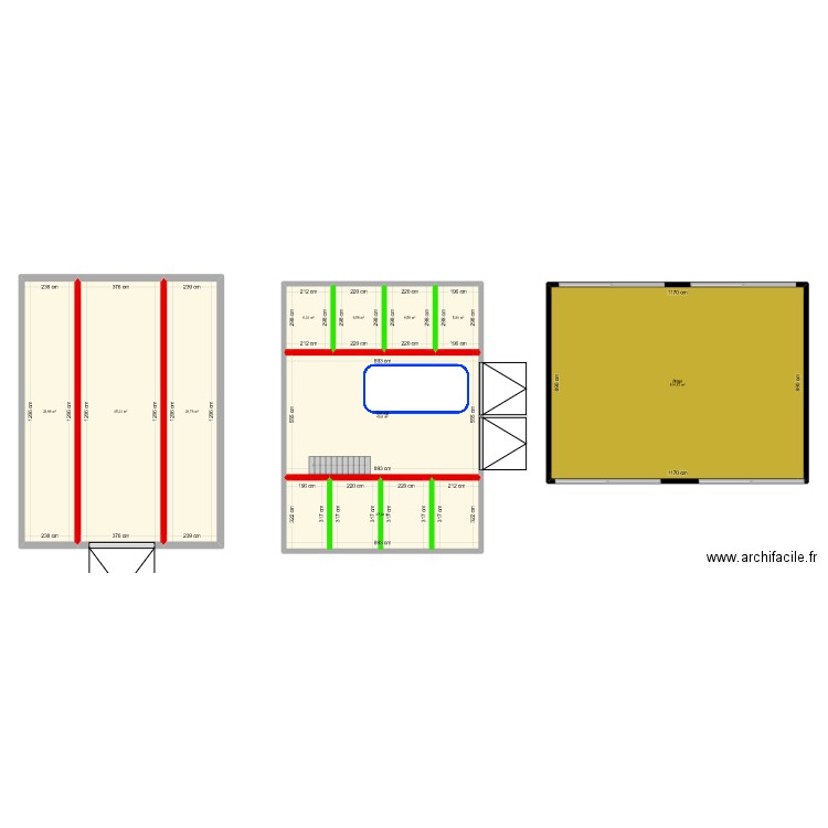 Maison container. Plan de 10 pièces et 309 m2