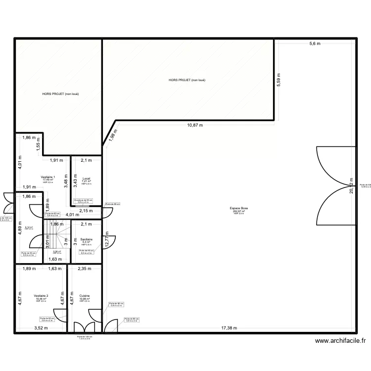 Plan Après Travaux KHONG-KAEN GYM. Plan de 10 et 466 m² Plan Après Travaux KHONG-KAEN GYM. Plan de 10 et 466 m²