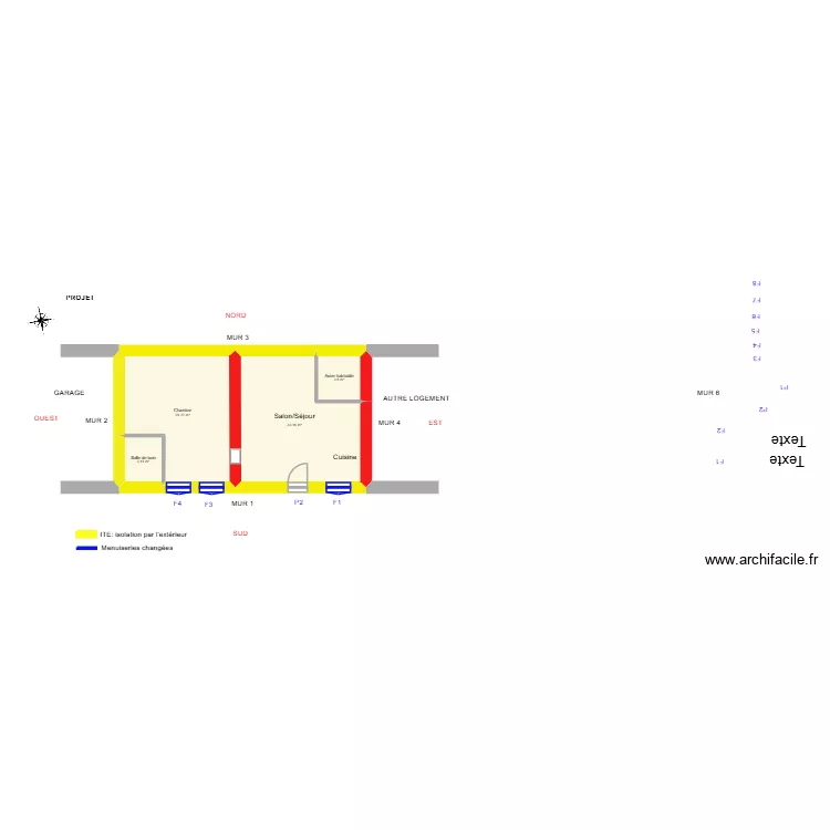 BEN EL KADHI _ Projet. Plan de 4  et 50 m²