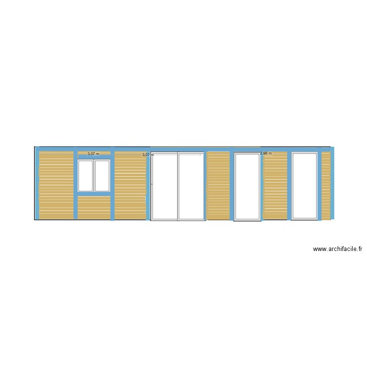 façade. Plan de 0 pièce et 0 m2