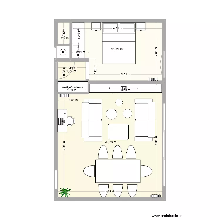 Anais et JB plan salon et chambre parents 1. Plan de 