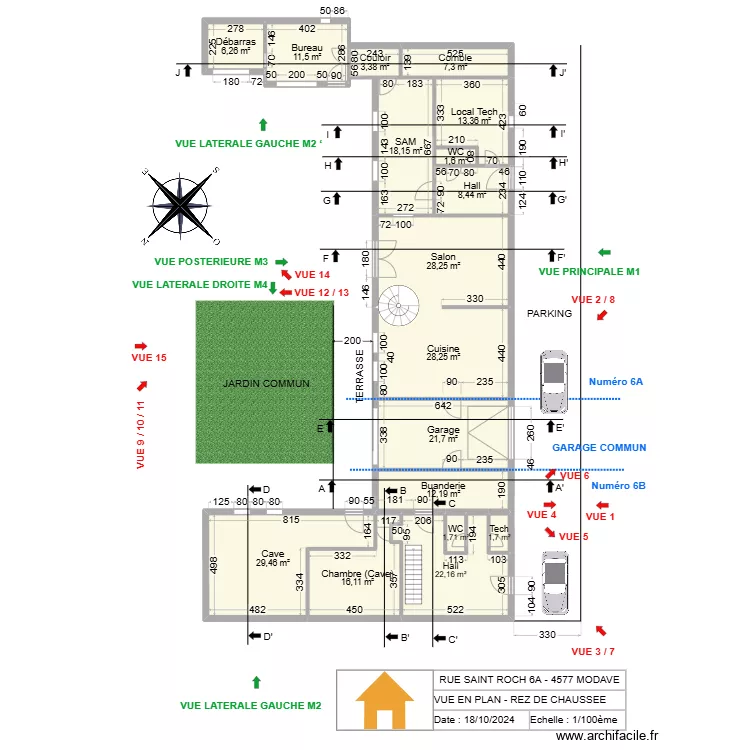 V.RADOUX - VUE EN PLAN - REZ - V2.23. Plan de 
