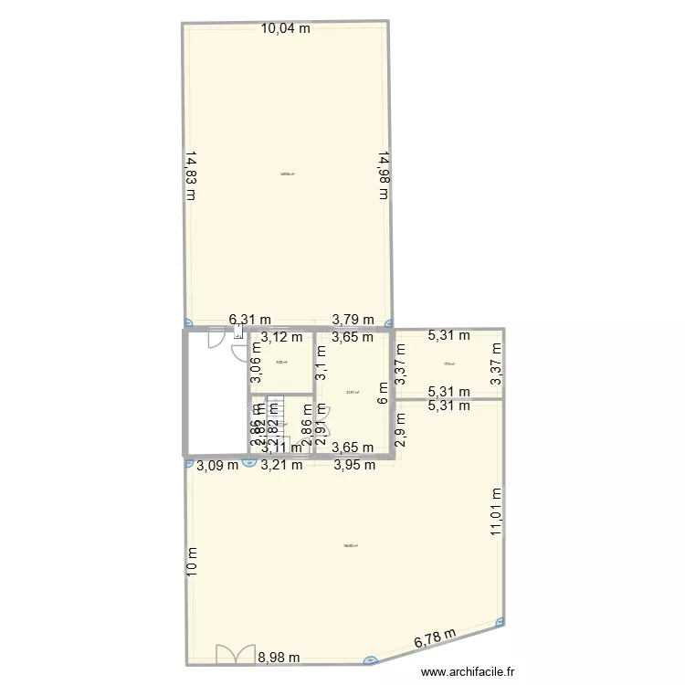 maison. Plan de 6  et 373 m²