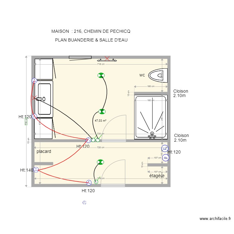 PROJET MOLDONADO. Plan de 1 pièce et 47 m2