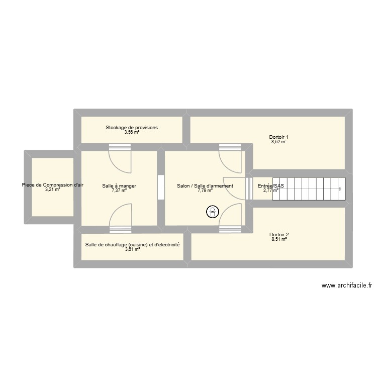 habitat architecture grp4. Plan de 8 pièces et 45 m2