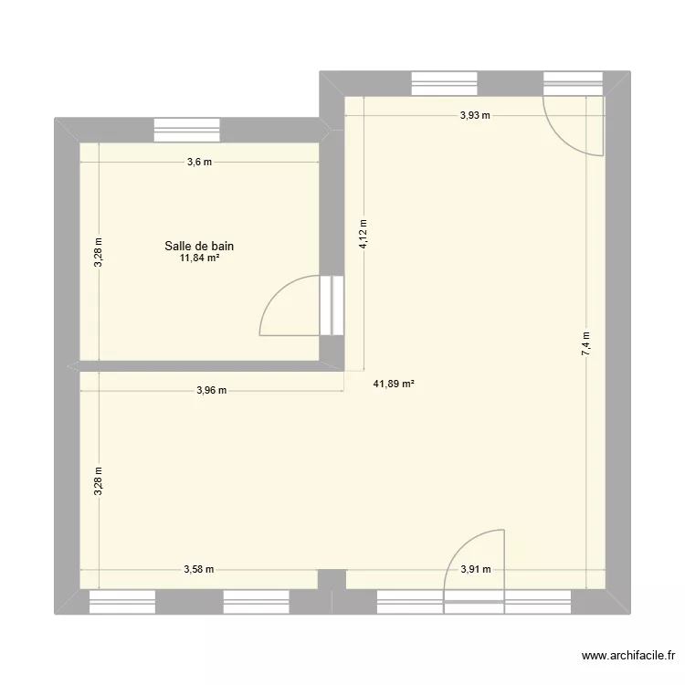 MARVIN sans meubles. Plan de 6 et 135 m² MARVIN sans meubles. Plan de 6 et 135 m²