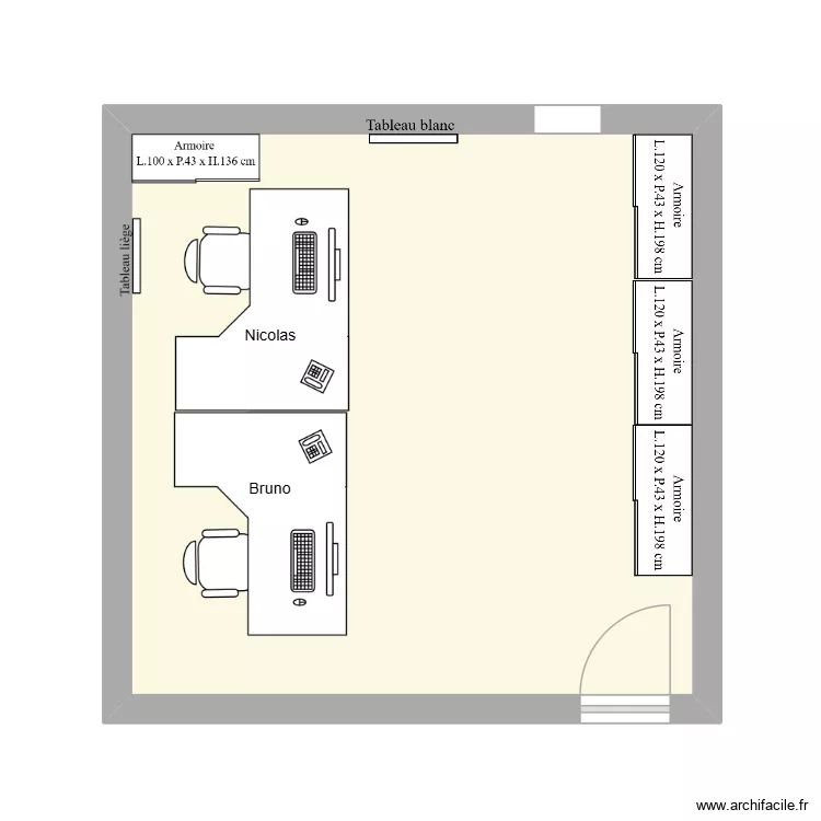 Bureau Guyenne SIR. Plan de 