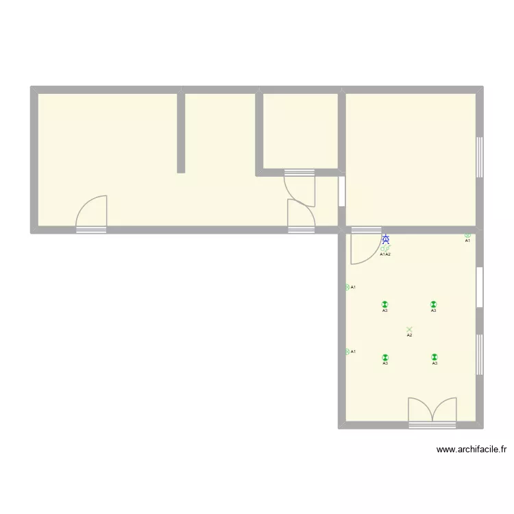Appart 2. Plan de 4 et 69 m² Appart 2. Plan de 4 et 69 m²