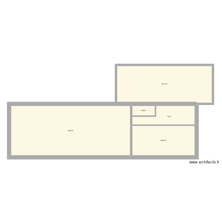 smu sas. Plan de 5 pièces et 152 m2