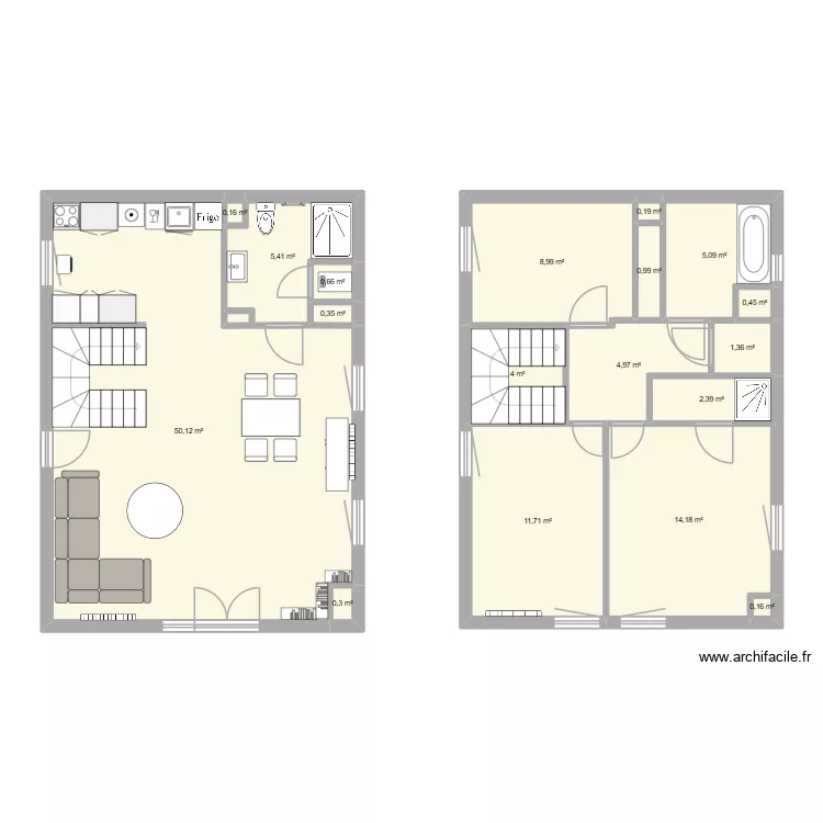 venissieux. Plan de 18  et 111 m²