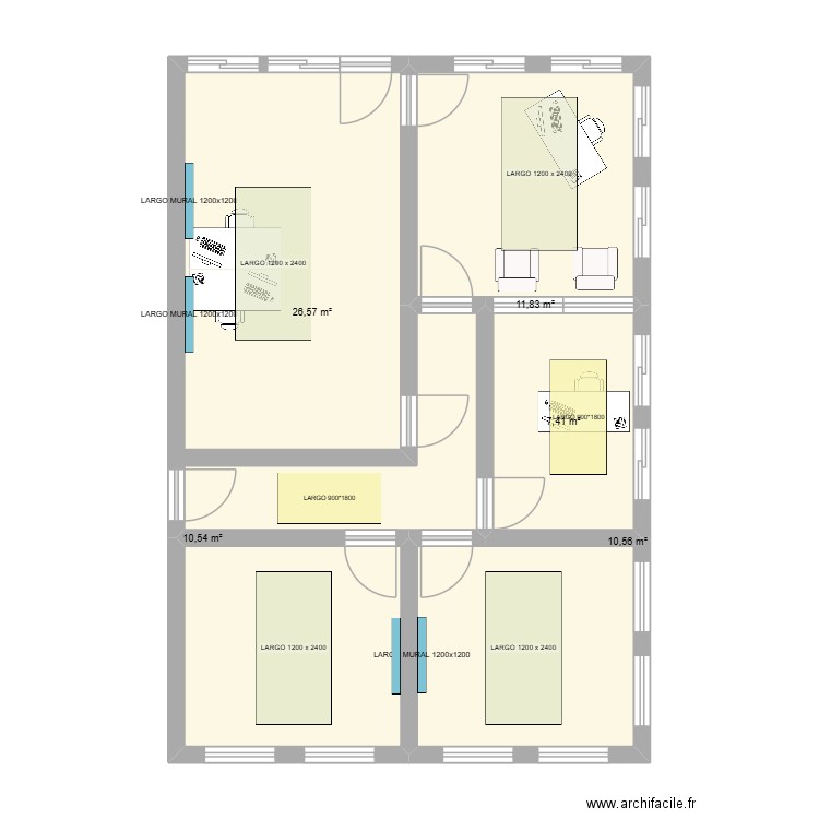 CICAT LUCE - PROCESS FACILITY. Plan de 5 pièces et 67 m2