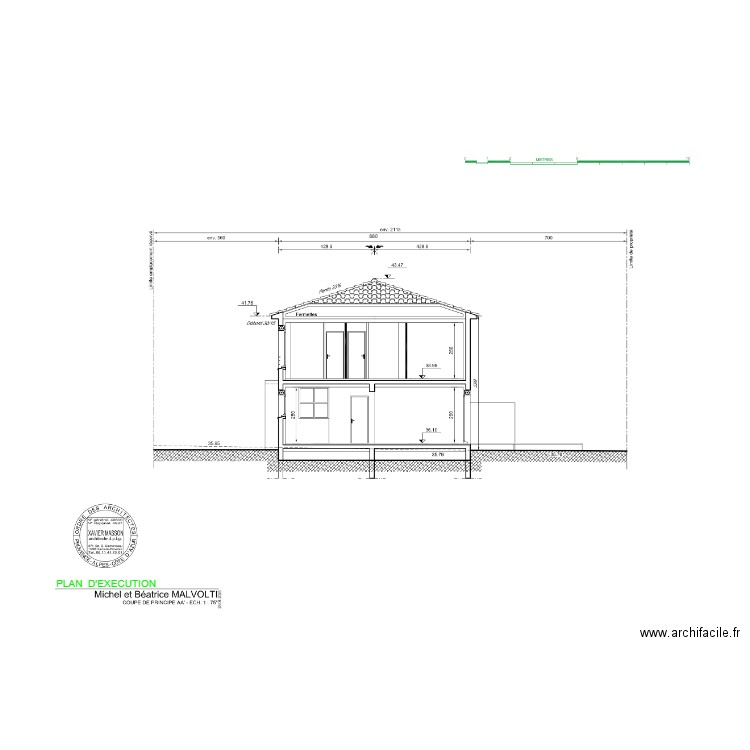 COUPE DE PRINCIPE AA - INDICE A - 28-04-25. Plan de 0 pièce et 0 m2