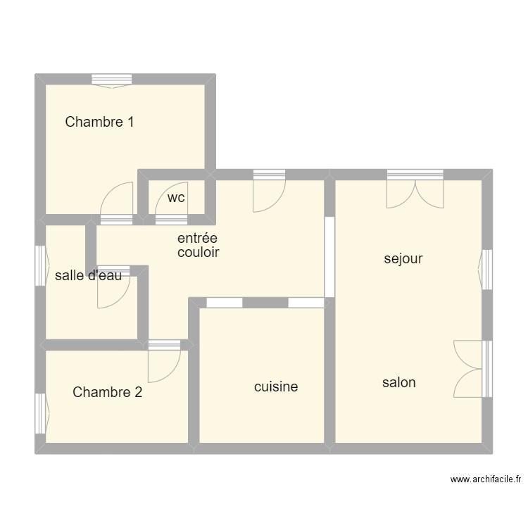 0715. Plan de 7 pièces et 73 m2